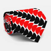 Alternierende Crescents 04a - Rot und Schwarz Krawatte (Gerollt)