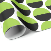 Alternierende Crescents 05 - Mars Green und Black Geschenkpapier (Rolleneckpunkt)