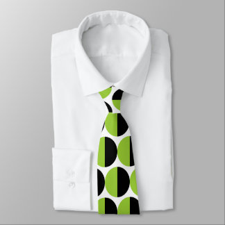 Alternierende Crescents 05 - Mars Green und Black Krawatte