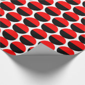 Alternierende Crescents 05 - Rot und Schwarz Geschenkpapier (Ecke)