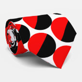 Alternierende Crescents 05a - Rot und Schwarz Krawatte (Gerollt)