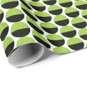 Alternierende Crescents 06 - Mars Green und Black Geschenkpapier (Rolleneckpunkt)