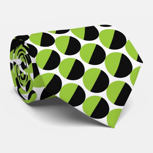 Alternierende Crescents 06a - Mars Green Krawatte (Gerollt)