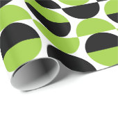 Alternierende Crescents 07 - Mars Green und Black Geschenkpapier (Rolleneckpunkt)