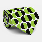 Alternierende Crescents 08 - Mars Green und Black Krawatte (Gerollt)