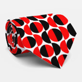 Alternierende Crescents 08 - Rot und Schwarz Krawatte (Gerollt)