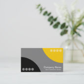 Alternierende Kurven II - Schwarz, Grau und Amber Visitenkarte (Stehend Vorderseite)