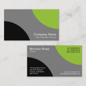 Alternierende Kurven - Schwarz, Grau und Grün des Visitenkarte (Vorne/Hinten)