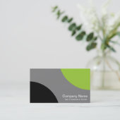 Alternierende Kurven - Schwarz, Grau und Grün des Visitenkarte (Stehend Vorderseite)