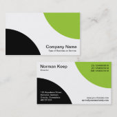 Alternierende Kurven - Schwarz und Grün des Mars Visitenkarte (Vorne/Hinten)