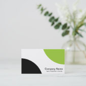 Alternierende Kurven - Schwarz und Grün des Mars Visitenkarte (Stehend Vorderseite)