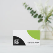 Alternierende Kurven - Schwarz und Grün des Mars Visitenkarte (Stehend Vorderseite)