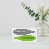 Alternierende Petalen - Grau und Marsisch Grün Visitenkarte (Stehend Vorderseite)