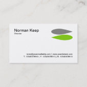 Alternierende Petalen - Grau und Marsisch Grün Visitenkarte (Rückseite)