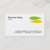 Alternierende Petalen - Grün und Gelb des Mars Visitenkarte (Rückseite)