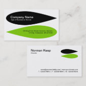 Alternierende Petalen - Schwarz und Grün des Mars Visitenkarte (Vorne/Hinten)