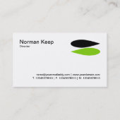 Alternierende Petalen - Schwarz und Grün des Mars Visitenkarte (Rückseite)