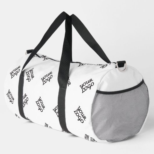 Alternierendes Geschäftslogo oder Bildmuster | Wei Duffle Bag (Rechte Ecke)