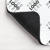 Alternierendes Geschäftslogo oder Bildmuster | Wei Mousepad (Ecke)