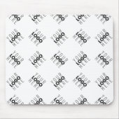 Alternierendes Geschäftslogo oder Bildmuster | Wei Mousepad (Vorne)
