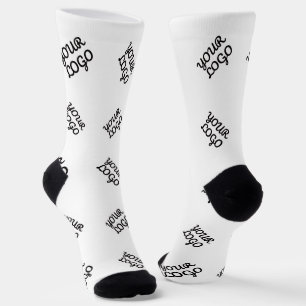 Alternierendes Geschäftslogo oder Bildmuster Wei Socken