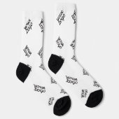 Alternierendes Geschäftslogo oder Bildmuster | Wei Socken (Rechts)