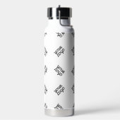 Alternierendes Geschäftslogo oder Bildmuster | Wei Trinkflasche (Links)