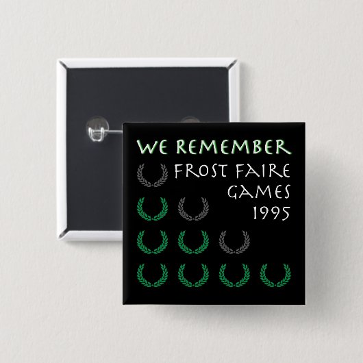 Alternity Knopf: Spiele Frosts Faire erinnert Button (Vorne & Hinten)