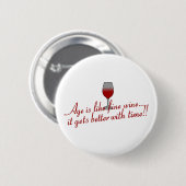Alters-feiner Wein Button (Vorne & Hinten)