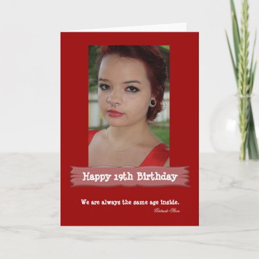 Alters-Foto-Geburtstags-Karte Karte (Vorderseite)