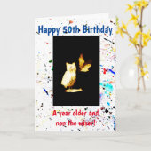 Alters-lustiger Geburtstag Karte (Gelbe Blume)