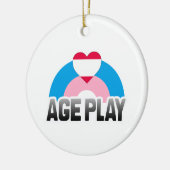 ALTERS-SPIEL-REGENBOGEN KERAMIKORNAMENT (Links)