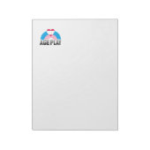 ALTERS-SPIEL-REGENBOGEN NOTIZBLOCK (Rotiert)
