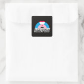 Alters-Spiel-Stolz Quadratischer Aufkleber (Tasche)