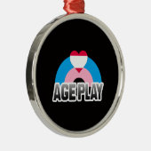 Alters-Spiel-Stolz Silbernes Ornament (Rechts)