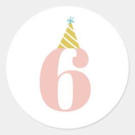 Altersaufkleber für Kindergeburtstag Runder Aufkleber