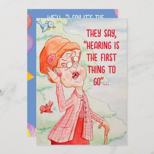 ALTERSBIRTHDAUSKARTE DANKESKARTE (Vorne/Hinten)