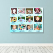 Altersentwicklung im ersten Jahr Kindergarten Foto Leinwanddruck (Insitu (Holzboden))