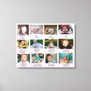 Altersentwicklung im ersten Jahr Kindergarten Foto Leinwanddruck