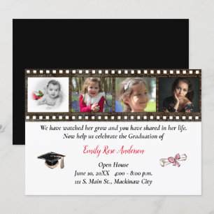 Altersfortschritt Foto Abschluss Open House Einladung