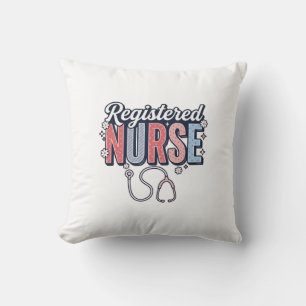 Altersgerechtes Krankenpfleger-Vektor-Shirt-Design Kissen