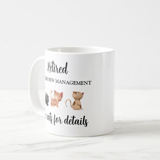 Altersgeschenk für Katzenrüber, Tasse für das Ruhe (Vorderseite Links)
