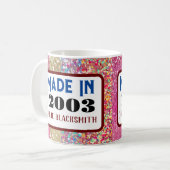 Altersgeschenk zum 21. Geburtstag 2004 Kaffeetasse (Vorderseite Links)