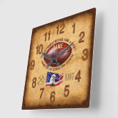 Altersgeschenke für Männer, Nachrichten, Namen und Quadratische Wanduhr (Winkel)