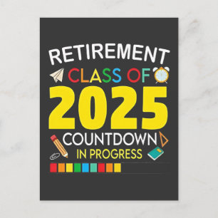 Altersklasse 2025 Countdown im Prozess Feiertagspostkarte
