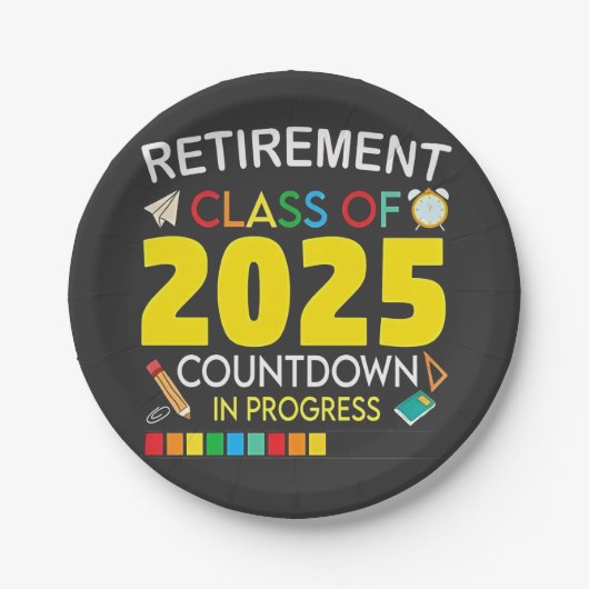 Altersklasse 2025 Countdown im Prozess Pappteller (Vorderseite)