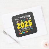 Altersklasse 2025 Countdown im Prozess Quadratischer Aufkleber (Umschlag)