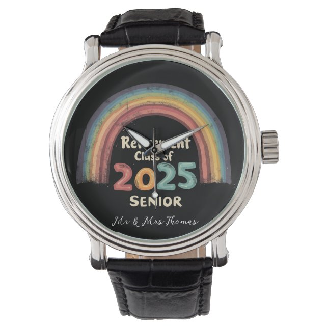 Altersklasse 2025 Wichtiger Meilenstein Armbanduhr (Vorderseite)