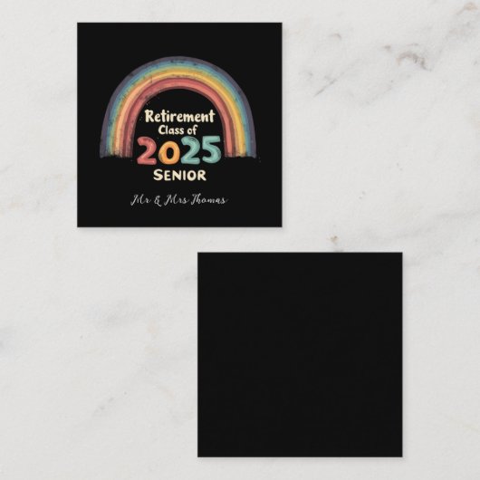 Altersklasse 2025 Wichtiger Meilenstein Quadratische Visitenkarte (Vorne/Hinten)