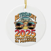 Altersklasse des laufenden Countdown 2025 Keramik Ornament (Vorne)